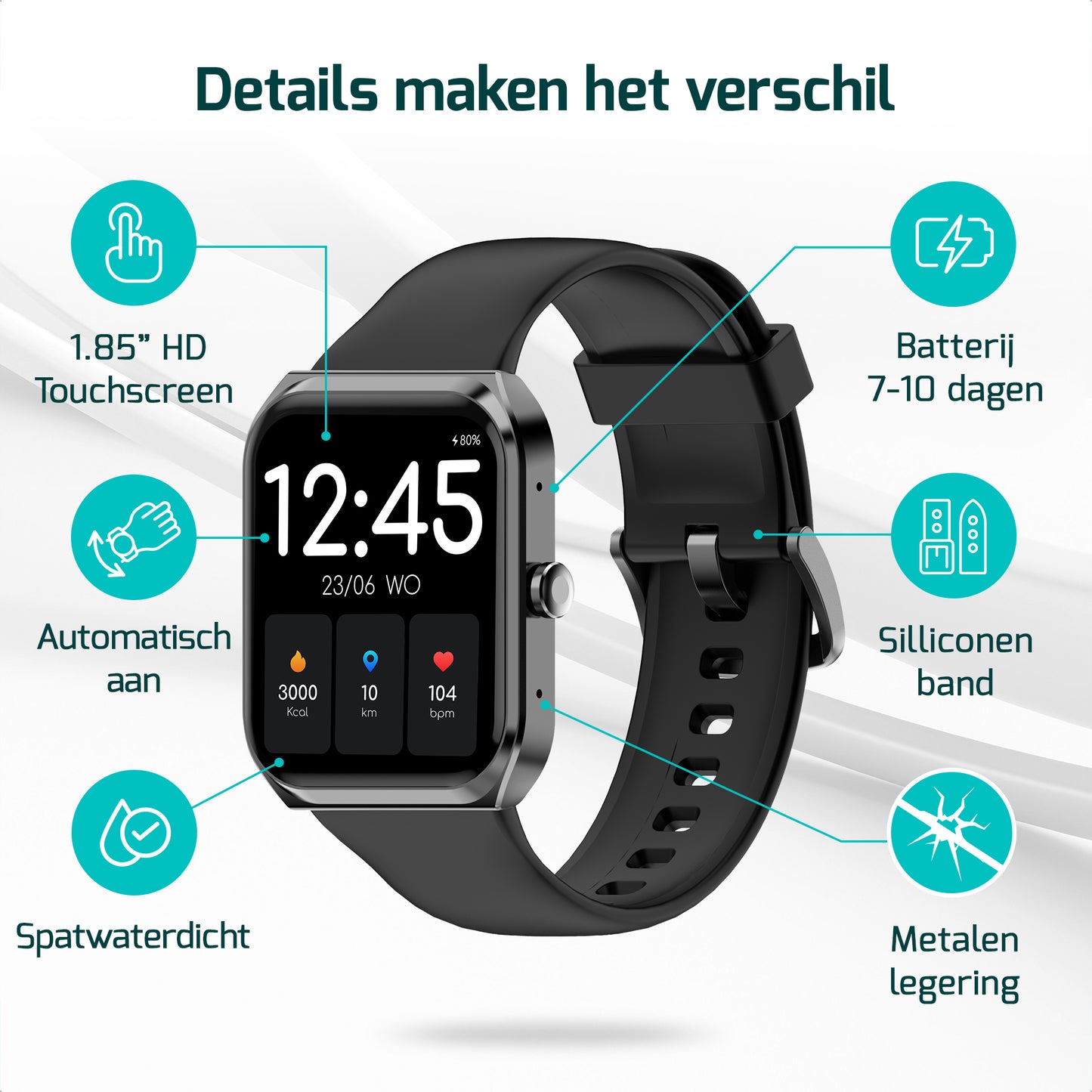 Smartwatch - Stappenteller Horloge