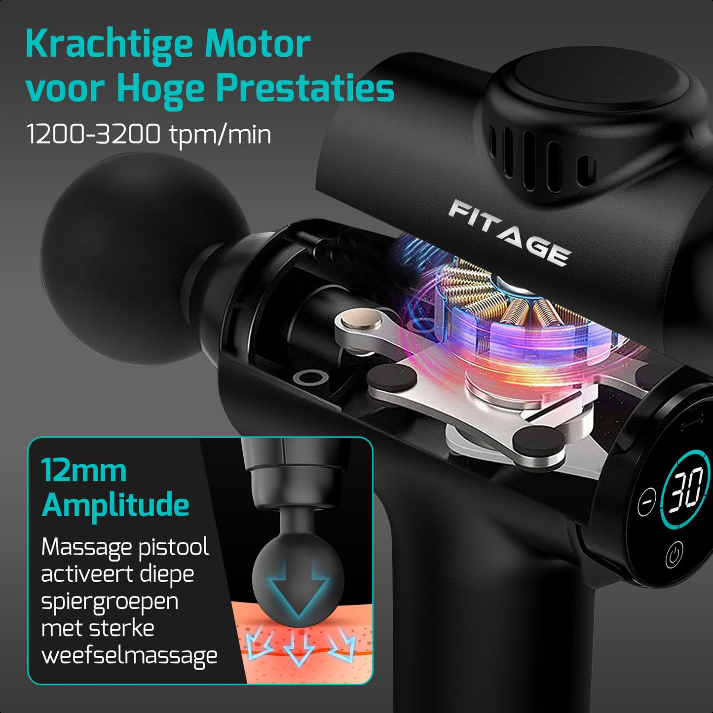 Massage Gun Mini - 12 Opzetstukken