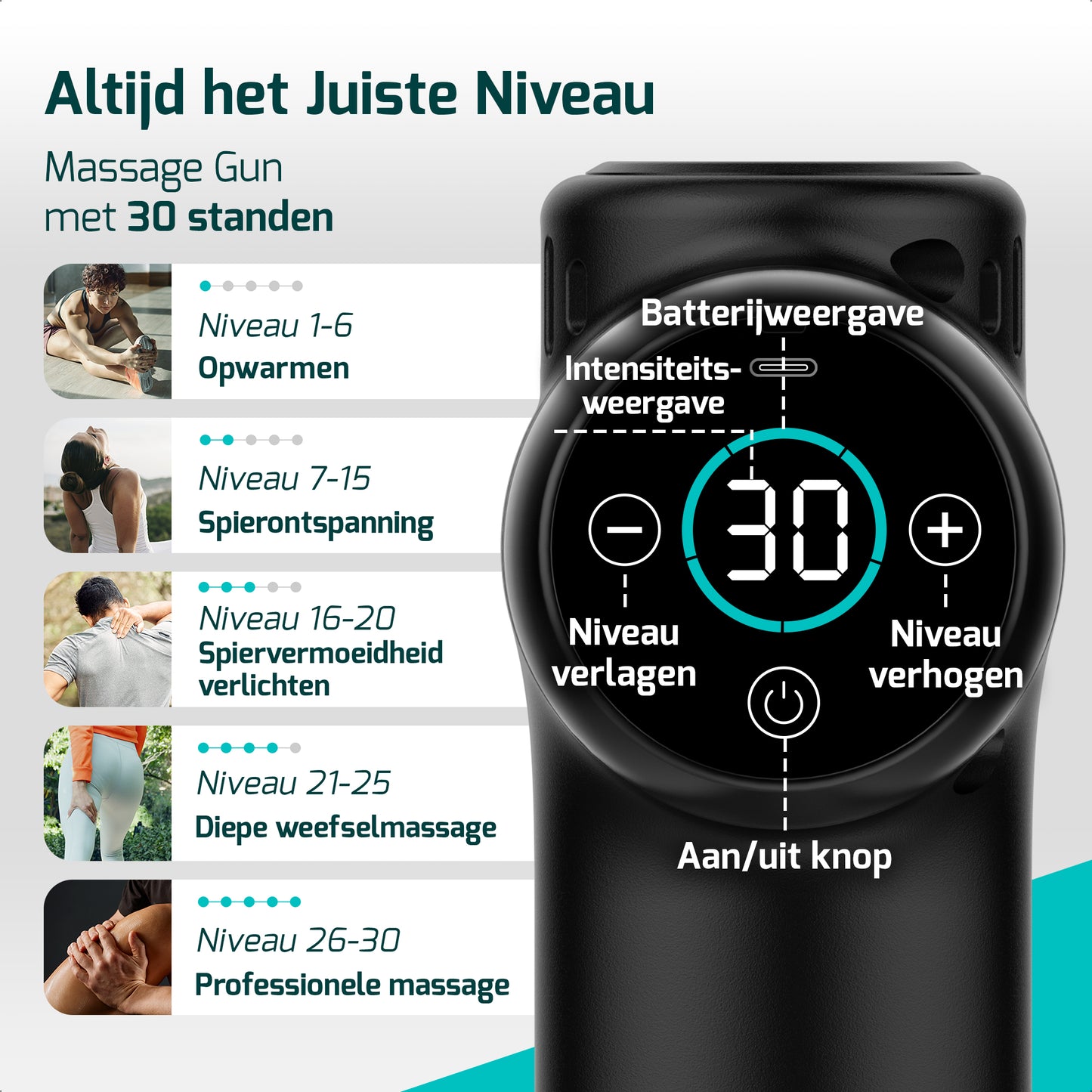 Massage Gun Mini - 12 Opzetstukken