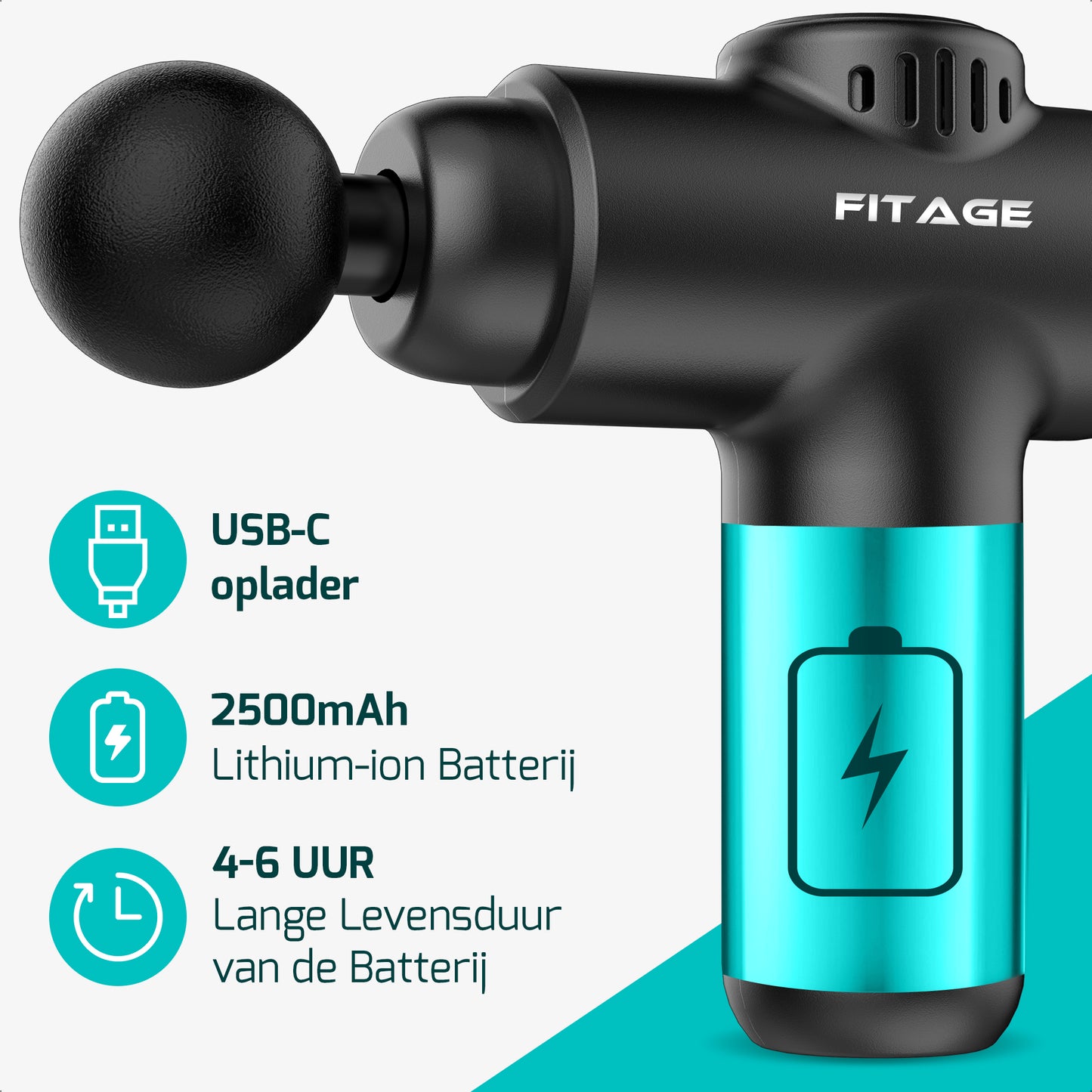 Massage Gun Mini - 12 Opzetstukken