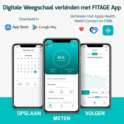 Personenweegschaal - Weegschaal met 17x Lichaamsanalyse - Vetpercentagemeter
