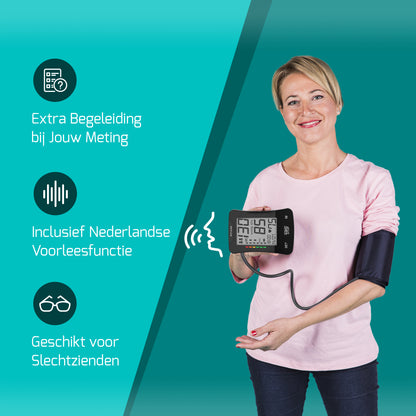 Medische Bovenarm Bloeddrukmeter - Bloeddrukmeters - Hartslagmeter - Blood Pressure Monitor - Omtrek manchet 22-42cm