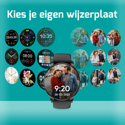 Sporthorloge - Smartwatch - Activity Tracker - GPS - Zwart