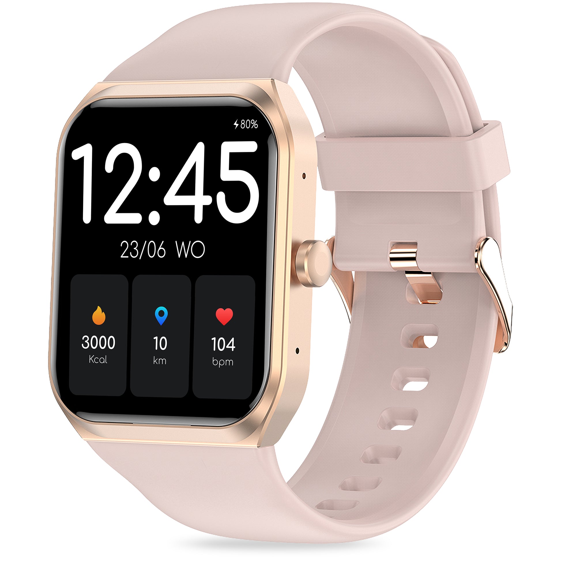 Stappenteller smartwatch voor dames en heren, perfect voor het bijhouden van activiteiten en gezondheid.